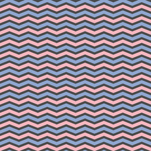 Vector Chevron Seamless Pattern.Blue And Pink Zigzag On Black Background