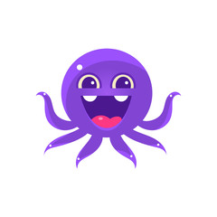 Wall Mural - Ecstatic Funny Octopus Emoji