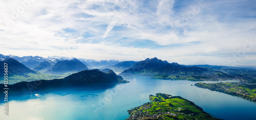 View of the Vierwaldstättersee from the Viewing Platform “Känzeli“ above Weggis, Tableau sur Toile