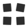 Blank photo frames set, collection instant photography presentation, black and white insert old photographs