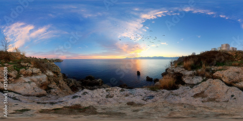Poster 360 degree spherical panorama from Turkey, Antalya