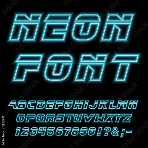 Fotomural Neon glowing typeset blade runner.
