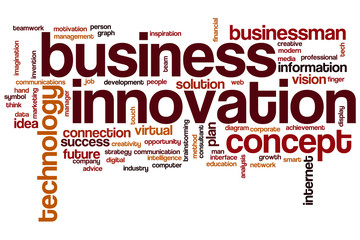 Wall Mural - Business innovation word cloud