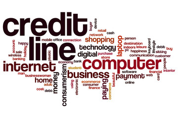 Canvas Print - Credit line word cloud