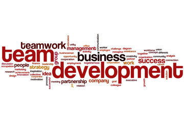 Wall Mural - Team development word cloud