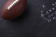 American Football on Chalkboard