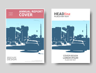 Wall Mural - Colorful magazine cover. Modern annual report layout, brochure template.