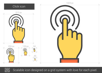 Wall Mural - Click line icon.