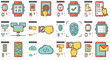 © Visual Generation - Mobility line icon set.