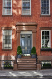 Fototapeta  - the front of a brownstone building