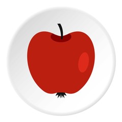 Wall Mural - Red apple icon. Flat illustration of red apple vector icon for web