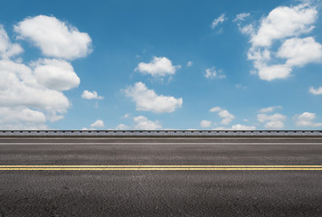 roadside with blue sky background