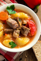 Wall Mural - stew with meat and vegetables