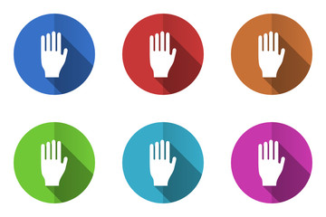 Poster - Flat design colorful vector icons