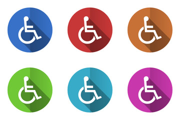 Poster - Flat design colorful vector icons