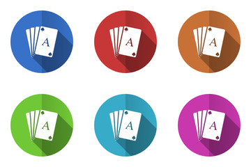Poster - Flat design colorful casino vector icons