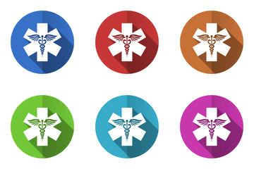 Poster - Flat design colorful hospital vector icons