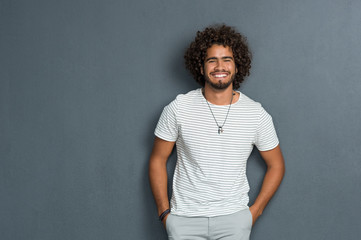 Cheerful man smiling