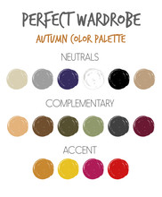 Wardrobe Seasonal Color Palette Vector - Autumn