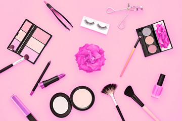 Fashion Cosmetic Makeup Accessories. Essentials