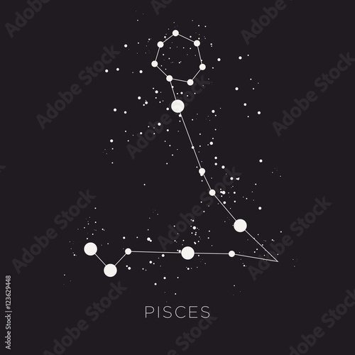 Plakat Gwiazda konstelacji wektor zodiaku