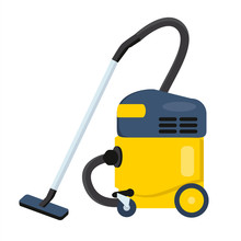 Vacuum Cleaner Vector Illustration. Hoover Icon. Cleaning Machin