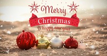 Composite Image Of Christmas Card
