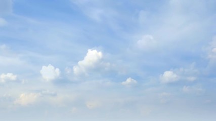 Wall Mural - loop of beautiful clouds on sky. time lapse fhd