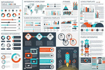 Poster - Bundle Infographic teamwork elements
