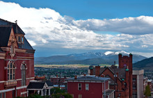 Historic Red Brick Buildings In Butte Montana