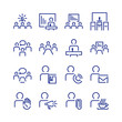 © kaotrin - Simple conference icon set. Vector illustration bold line.