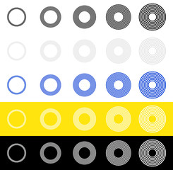 Poster - Concentric circles, rings in sequence . Abstract radial, circula