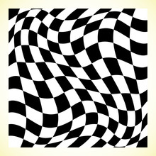 Checkered Pattern (chess Board, Checker Board) With Distortion