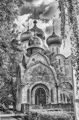 Orthodox church inside Novodevichy convent, iconic landmark in M