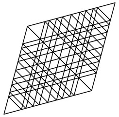 Fototapete - lozenge, rhombus artistic geometric element with grid, mesh