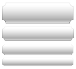 Poster - Set of rectangular banner, button, plaque background shapes