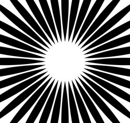 Aufkleber - Radial rays, beams. Abstract monochrome background. Circular rad