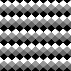 Poster - Squares abstract repeatable geometric monochrome (grayscale) pat
