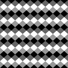 Poster - Squares abstract repeatable geometric monochrome (grayscale) pat