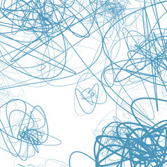 Leinwandbilder - Random sketchy lines abstract monochrome background, pattern