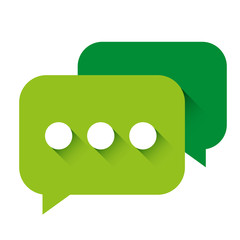 Canvas Print - Chat Icon vector green