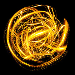 Wall Mural - abstract ring background. glowing spiral. the energy flow tunnel. shine round frame with light circl
