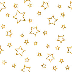 Wall Mural - stars seamless pattern gold and white retro background. abstract bright golden design for wallpaper,