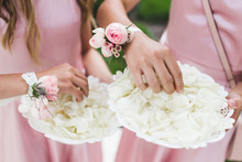 Children Holding Rose Petals At The Wedding Ceremony
