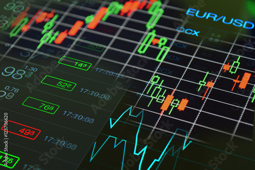 Stock Market Financial Business Black Background Stock Market Financial Business Black Background Abstract Collage Forex Trading Chart And Currency Exchange Rate Of Euro Dollar