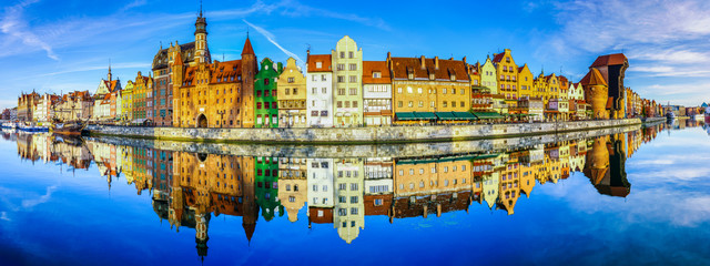 Wall Mural - Cityscape of Gdansk in Poland,beautiful view of the old city 
