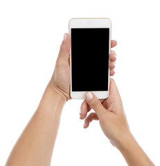 Wall Mural - taking photo or selfie with mobile phone