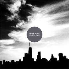 Wall Mural - Halftone Background Design - Cityscape Skyline