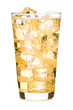 Sparkling Ginger Ale Hard Cider Soda Cocktail isolated on white background