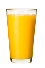 Wall Mural - Pint galss of orange juice screwdriver isolated on white background